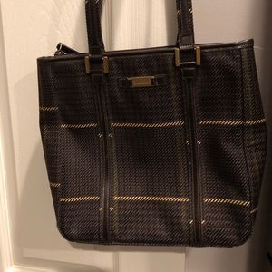 Ralph Lauren Bag in Brown houndstooth, Gently Used
